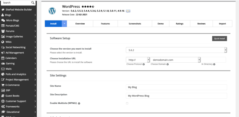 How to create wordpress website?