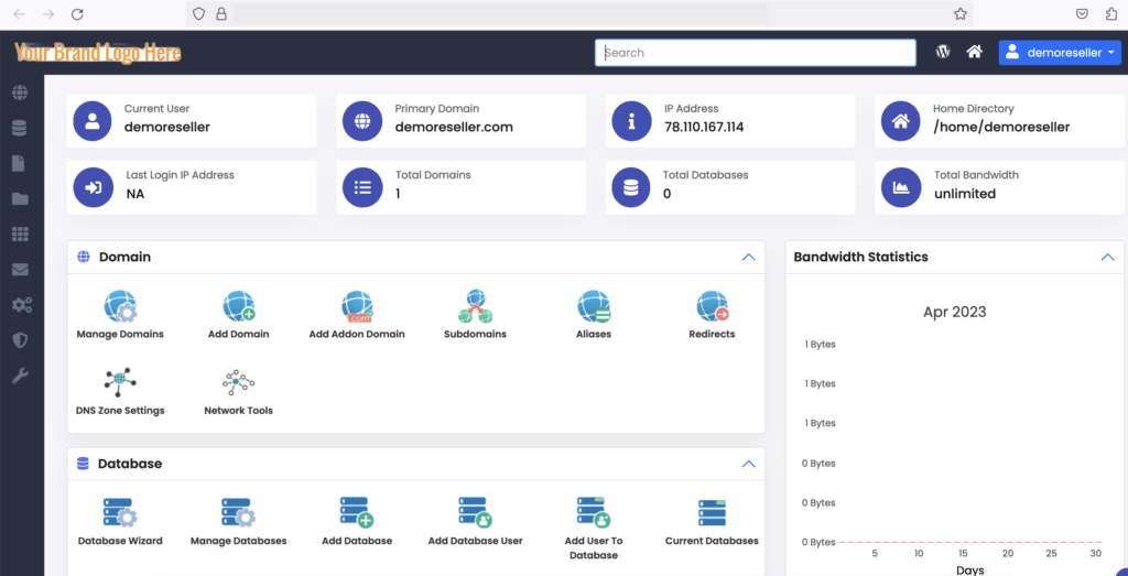 Webuzo End user cPanel