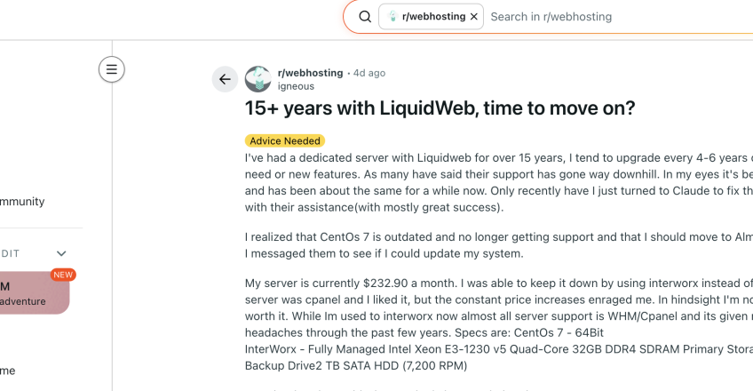 affordable Liquid Web alternatives